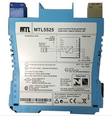 MTL5525	MTL Safety Barrier Low Current Loop Powered Solenoid Alam Driver