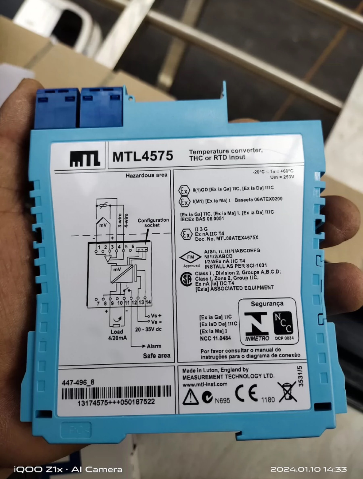 MTL4575 MTL Instruments Proximity Detector Interface Base Guideway ...