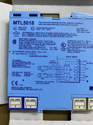 MTL5018 SWITCH/ PROXIMITY DETECTOR INTERFACE Two-Channel, With Line Fault Detection And Phase Reversal